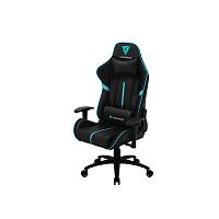 Игровое кресло Gaming Chair ThunderX3 BC3 BLACK&CYAN 65mm wheels PVC Leather