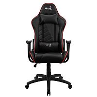 Игровое кресло Gaming Chair AEROCOOL AC110 AIR BLACK 2D Armrest 65mm wheels PVC Leather