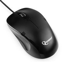 Mouse Gembird MOP-100, USB, Black, 2 кнопки+колесо кнопка, 1000 DPI,1.45-1.5m