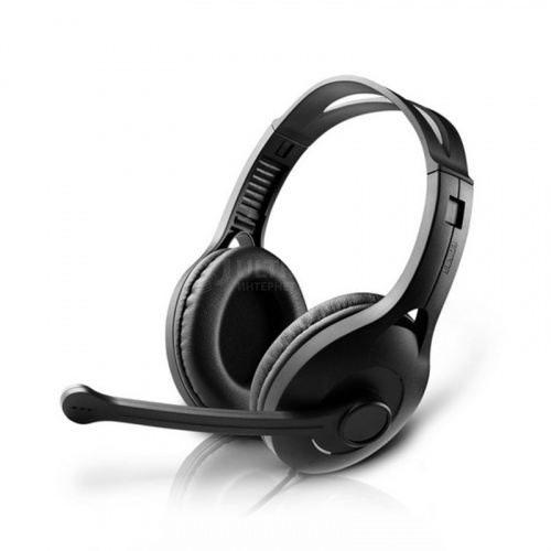 Наушники с микрофоном Edifier K800USB, Тип крепления: Дуговые, Мягкие амбушюры, Регулируемое оголовье, Длина кабеля 2,8м, Черные