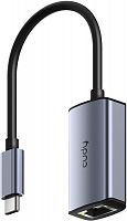 Адаптер CUDY UE10C Aluminum Portable USB-C to Gigabit Ethernet Adapter, Compatible with Laptop, MacBook, Surface, PC with Windows, XP, Mac/Linux and more