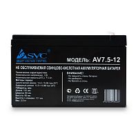 Батарея SVC 12В х 7.5Ач (AV 7.5-12), Черный