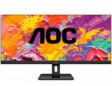 Монитор LCD 34" AOC U34E2M, VA, Black, 3440x1440, 20M:1, 300cd/m2, 100Hz, 178/178, 4ms, 2HDMI, DP, Headphone-Out