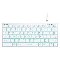 Клавиатура A4tech Fstyler FX61-Ice Blue LED USB, SLIM, белый корпус, Ice Blue подсветка