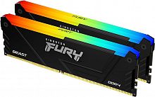 Оперативная память DDR4 32GB (2x16GB) PC-28800 (3600MHz) KINGSTON FURY Beast RGB Black [KF436C18BB2AK2/32]