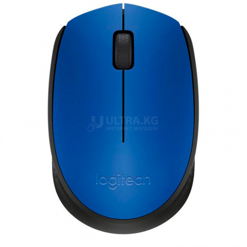 Беспроводная мышь Logitech M171, оптическая 1000dpi, светодиодная, USB, 3 кнопки, 2.4 GHz, синяя [910-004640]
