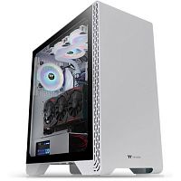 Корпус Thermaltake S300 TG CA-1P5-00M6WN-00, ATX, USB 2.0x2/USB 3.0x1, HD Audio x1, Высота процессорного куллера до 170 мм, Длина VGA до 360 мм, 493x230x508мм, Без Б/П, Белый