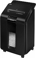 Шредер Fellowes AUTOMAX 100M Уровень секретности P-4, Фрагмент 4х10 мм, Подача 10(100) лист, Ёмкость корзины 23 л, Уничтожение скоб, скрепок, пл. карт, Чёрный