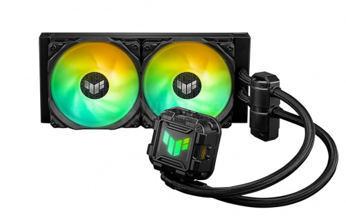 Система жидкостного охлаждения ASUS TUF GAMING LC II 240 ARGB, LGA1851/LGA1700/1200/115x/AM4/AM5, Water block dimention:73 x 73 x 45 mm, 800 - 2000 RPM +/- 10%, 2x(120 x 120 x 25 mm), 67 CFM, 29 dB