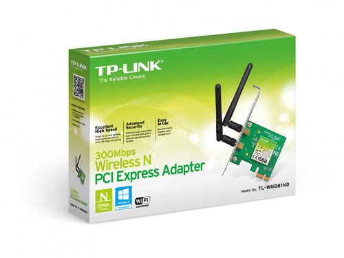 Wireless Adapter TP-Link TL-WN881ND 300Mbps Wireless PCI Express Adapter фото 2