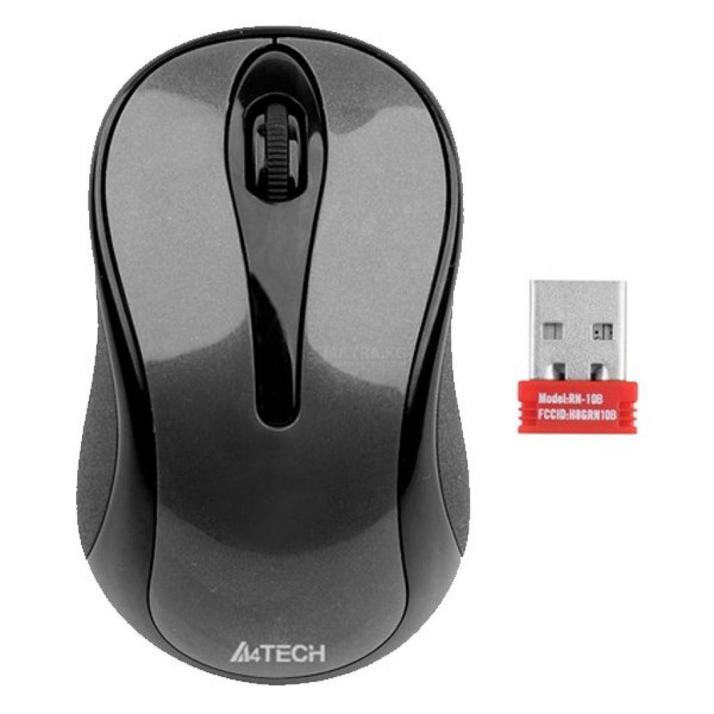 Mouse A4Tech  G3-280N V-TRACK PADLESS WIRELESS MOUSE USB BLACK