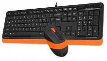 Клавиатура+мышь A4Tech Fstyler F1010, Оптическая Мышь, USB, 1600DPI, Длина кабеля 1,5 метра, Оранжевый