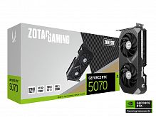 Видеокарта RTX 5070 ZOTAC GAMING GeForce RTX 5070 Twin Edge OC 12GB GDDR7, Engine clock 2542MHz, Memory clock 28000MHz, 192Bit, 3xDP, HDMI ZT-B50700H-10P]