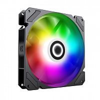 Кулер для корпуса Gamemax, FN 12Rainbow C9 Infinity, 14050101220,120мм,  1200±10%  об.мин,  3+4pin  Molex,  Подсветка  RGB,  Габариты  120х120х25мм,Чёрный