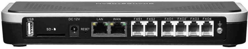 IP АТС Grandstream UCM6204 поддержка до 800 пользователей, 50 SIP аккаунтов, до 100 одновременных вызовов; передача голоса, видео, факсов ; ЖК-дисплей 128x32, 4 порта FXO, 2хFXS, маршрутизатор NAT, порты USB, SD, 1xWAN, 1xLAN фото 2
