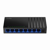 Сетевой коммутатор CUDY GS108 8-Port Gigabit Ethernet Switch, 8 10/100/1000M RJ45 Ports, IGMP Snooping, Loop Detection/Prevention, 802.1p/DSCP QoS, Desktop Metal Case, Power Saving, Plug & Play, Wall-Mount