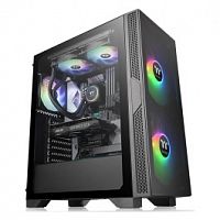 Корпус Thermaltake Versa T25 TG CA-1R5-00M1WN-00 ATX/Micro ATX/Mini ITX USB1x3.0+2x2.0, HD-Audio, Куллер 1x120мм , Высота CPU куллера до 150мм, VGA до 300мм, 416x210x480мм, Без Б/П, Черный