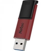 Накопитель на флеш памяти 64GB Netac U182 Red USB3.0 retractable  Черный-Красный [NT03U182N-064G-30RE]