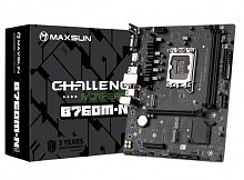 Матплата MAXSUN Challenger B760M-N D5 V2, LGA1700, Intel B760, 2xDDR5 PC48000, 1xPCI-E 4.0x16, 1xPCI-E 3.0x1, 1xPCI-E 1.0x1, Sound8Ch, GLAN, 3SATA+2M.2, RAID, mATX, 6USB3.2+6USB2.0, VGA, HDMI