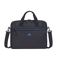 Сумка для ноутбука RivaCase 8037 15.6" Ультра тонкая, черная сумка. Двойная молния. Ручки для транспортировки. Плотный материал, утолщенные стенки. Регулируемый, съемный плечевой ремень
