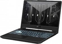 Ноутбук Asus TUF Gaming FA506NC-HN229 AMD Ryzen 5 7535HS (up to 4.55Ghz), 8GB DDR5, 512GB SSD NVMe, NVIDIA GeForce RTX 3050 4GB, 15.6" Full HD IPS 144Hz, WiFi 6, BT, LAN, DOS, Black