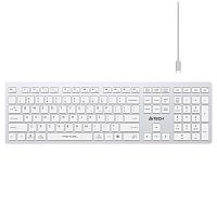 Беспроводная клавиатура A4tech Fstyler FBX50C White USB 2.4GHz, BT, ACC, WHITE Беспроводная клавиатура A4tech Fstyler FBX50C White USB 2.4GHz, BT, ACC, WHITE