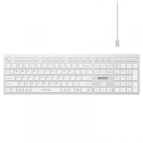 Беспроводная клавиатура A4tech Fstyler FBX50C White USB 2.4GHz, BT, ACC, WHITE Беспроводная клавиатура A4tech Fstyler FBX50C White USB 2.4GHz, BT, ACC, WHITE