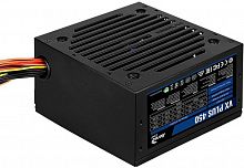 Блок питания 450W Aerocool VX PLUS 450 , 450W, ATX, (230V None-PFC), 20+4 pin, 4+4pin, 2xSata, 2xMolex, 1xFDD, 1xPCI-E 6 pin, Поддержка Haswell, Вентилятор 12 см, Кабель питания, Чёрный