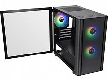 Корпус Thermaltake V150 TG CA-1R1-00S1WN-00 Micro ATX/Mini ITX USB1x3.0+2.0x2, HD-Audio, Куллер 1x120мм, Высота CPU куллера до 165мм, VGA до 330мм, 398x208x440мм, Без Б/П, Черный