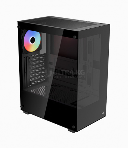 Корпус Aerocool Pivot-G-BK-v1, ATX/micro ATX/mini-ITX, USB 3.0/2*2.0, HD-Audio+Mic,установлен кулер 12cm,Выс .проц.кул. до 170мм,Дл VGA до 345мм (без пер.кул),2*3.5"/2*2.5",Толщ 0,5мм, 223.5x448.5x369.5мм, Без Б/П,Чёрный