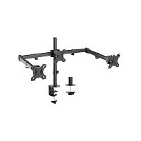 Настольный кронштейн для 3-х мониторов, Brateck, LDT12-C034N, 13"-27", Нагрузка 2х7 кг., Наклон +/- 45°, Поворот +/- 90°, Вращение монитора +/- 180°, VESA 75x75,100x100