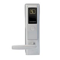 Замок для отеля ZKTECO LH3600 Hotel lock. Left "Zinc Alloy Metal Casing
With advanced 13.56mhz MIFARE-1 card technology 
Door Thickness: 35-55 mm
Backset: 62.5mm
Color Option:silver"