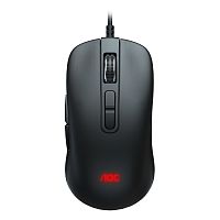 Мышь AOC GM300B, Игровая, 6200dpi, USB, 7button, 1.8m Встроенная память,Kailh, ресурс 30 млн. нажатий, RGB-подсветка