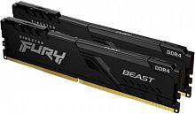 Оперативная память DDR4 16GB (2x8GB) PC-25600 (3200MHz) KINGSTON FURY BEAST KIT BLACK KF432C16BBK2/16