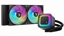 Водяное охлаждение DEEPCOOL LE240 V2 Intel 1851,1700,1200,115х и AMD AM5,AM4, TDP 220W,2x120мм ARGB,500-2100 RPM±10%,75.89CFM, ≤31,6 dB(A), черный [R-LE240-BKAMMC-G-2]