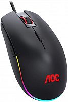 Проводная мышь AOC GM500DRBE, Игровая, 5000dpi, USB, 8button, 1.8m (Для обеих рук, ускорение 20G, RGB-подсветка)