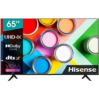 Телевизор Hisense 65A6BG 65" 4K UHD (3840x2160), HDR 60 Гц, Smart VIDAA voice control, Direct LED, 20 Вт, Wi-Fi, Bluetooth, RJ-45, CI, AV, HDMI x3, USB x2