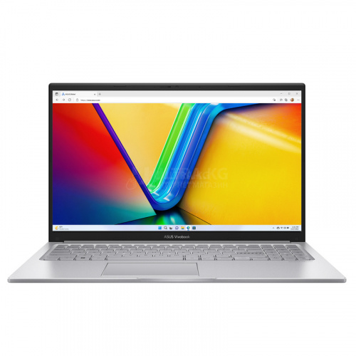 Ноутбук ASUS Vivobook 15 X1504VA-NJ379 Intel Core i7-1355U (up to 5.00GHz), 12GB DDR4, 2TB SSD m2 NVMe, 15.6"FHD IPS, Intel Iris graphics, WiFi ax, BT 5.0, CR, Type-c, DOS, ENG-RUS, серебро