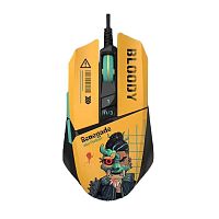 Мышь игровая A4Tech Bloody W63Max Renegade Yellow SAVAGE 12000dpi, RGB, USB,7 кнопок, желтый, сенсор BC3332-A