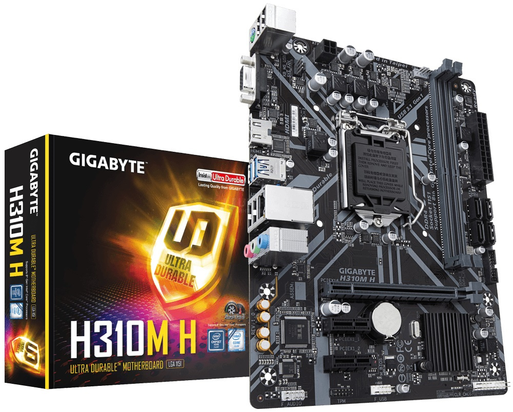 Gigabyte GA-H310M-H, LGA1151v2, Intel H310, 2DDR4, 4xSATA3, 1xD-Sub, 1xHDMI, 1xPCI-Ex16, 2xPCI-Ex1, mATX