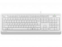Клавиатура A4tech Fstyler FK-10-WHITE USB, мембранная, комфортные закругленные клавиши, лазерная гравировка , высокая стойкость и долговечность, горячие клавиши,456x156x 24 мм, Анг/Рус, 1.5m, Белый