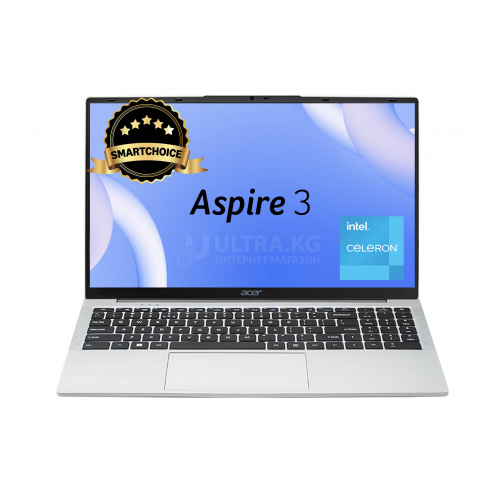 Ноутбук Acer Aspire A325-45 Intel N4500 (up to 2.8Ghz), 8GB DDR4, 1TB SSD M.2 NVMe, Intel HD Graphics, 15.6"FHD IPS, Type-C, WiFi, BT, Cam, DOS, Eng-Rus, серебро [ZN.N01SI.03K]