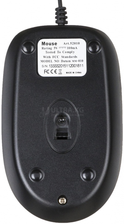 Mouse Defender Datum MM-010, Black, 1000dpi, USB, 3btn, 1.5m фото 3