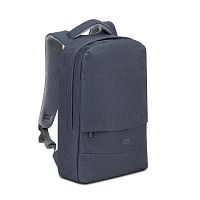 Рюкзак для ноутбука RivaCase 7562 Темно-серый 15.6" Водоотталкивающая ткань. Утолщенные стенки. Смягчающие наплечные ремни с регулеровкой. Две секции, застежка молния "АнтиВор".
