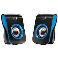 Звуковая система Genius SP-Q180 Blue, 6W (3W x 2), USB питание, 20Hz-20KHz, 1,2 м, 3.5мм