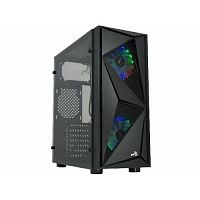 Корпус Aerocool Glider Cosmo-G-BK-v1, ATX/MicroATX,USB1*3.0/2*2,HDAudio+Mic, Кулер 2*12ARGB, Высота CPU кулера до157мм, Длина VGA до 325мм(без радиатора), 1*3.5"/4*2.5", 203x440x411мм, БезБ/П, Чёрный