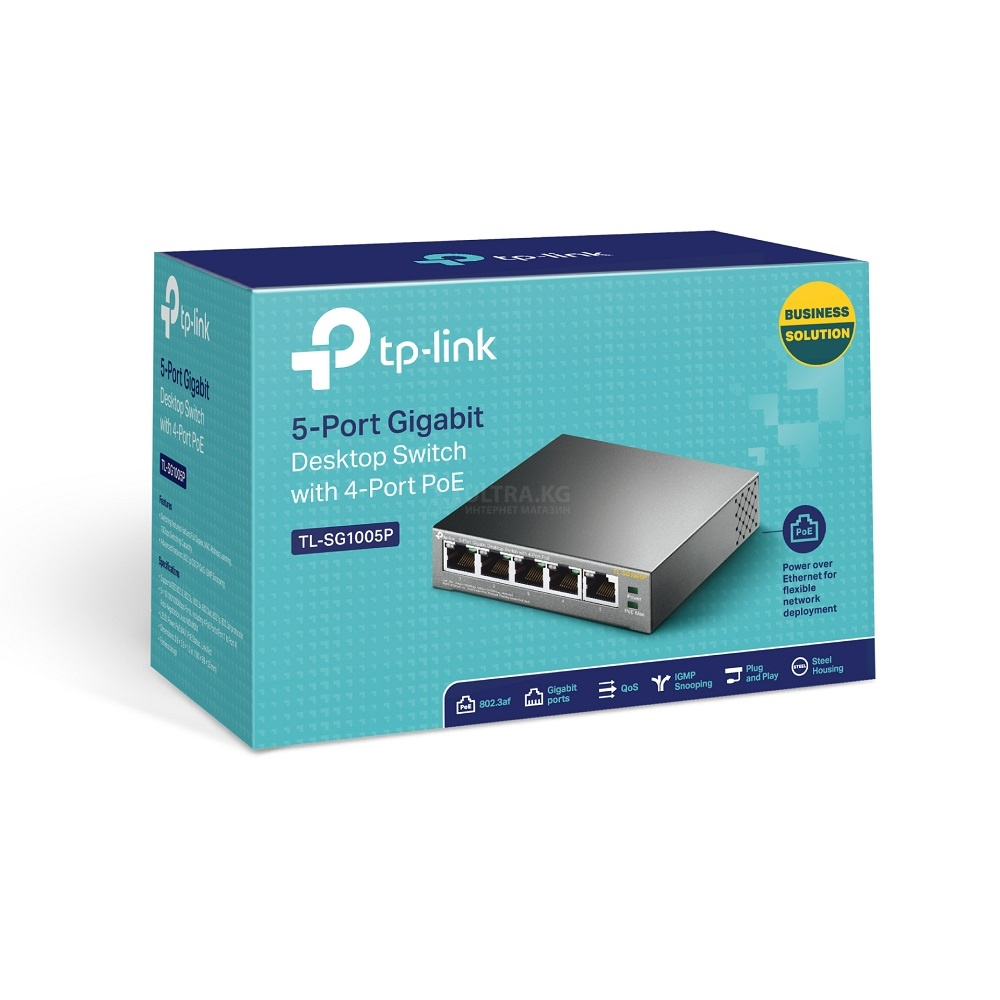 HUB Switch TP-Link TL-SG1005P 5-port Gigabit Desktop Switch with 4-Port PoE фото 2