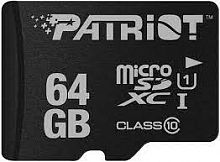 Карта памяти Secure Digital-micro 64GB Patriot LX Series UHS-I w/o adapter [PSF64GMDC10]