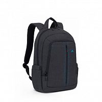 Рюкзак для ноутбука RivaCase 7560 Canvas 15.6" Черный. Высококачественная, водоотталкивающая ткань. Утолщенные стенки. Смягчающие наплечные ремни