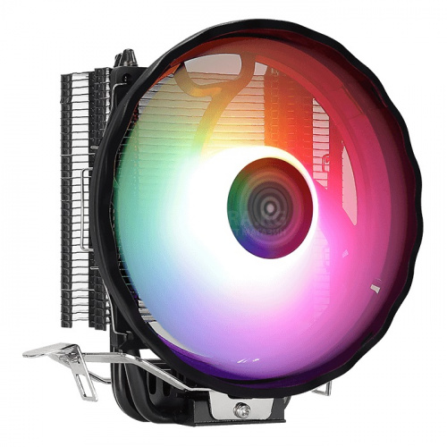 Кулер для процессора Aerocool Rave 3 FRGB PWM 4P Intel 1700/1200/115X/775 AM5/AM4/AM3+/AM3/AM2+/AM2/FM2/FM, 125W, 120мм, 900-1800 об/м, 26.8 дБA, 4pin, 3 теплотрубки, Габариты 120 x 120 x 25 мм, Чёрный